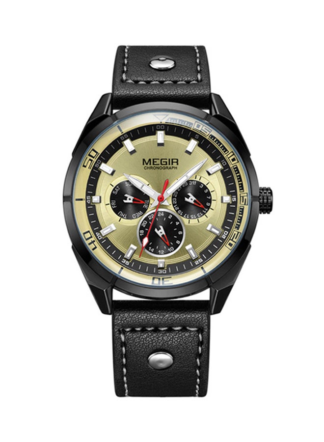 ميجر ساعة يد بعقارب من الجلد طراز 2072G للرجال