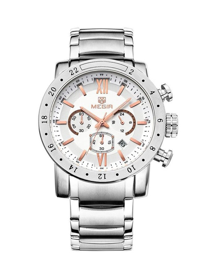 MEGIR men Stainless Steel Analog Watch 3008G