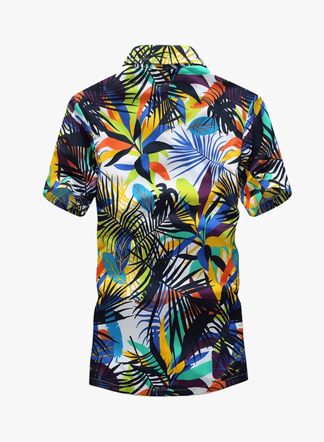 Weekend Beach Boho Slim Flower Print Shirt Multicolour - Image 2