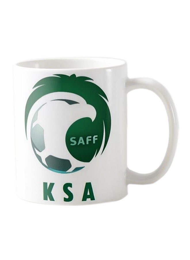 One Piece Printed SAFF Saudi Arabia  FC Mug White/Green