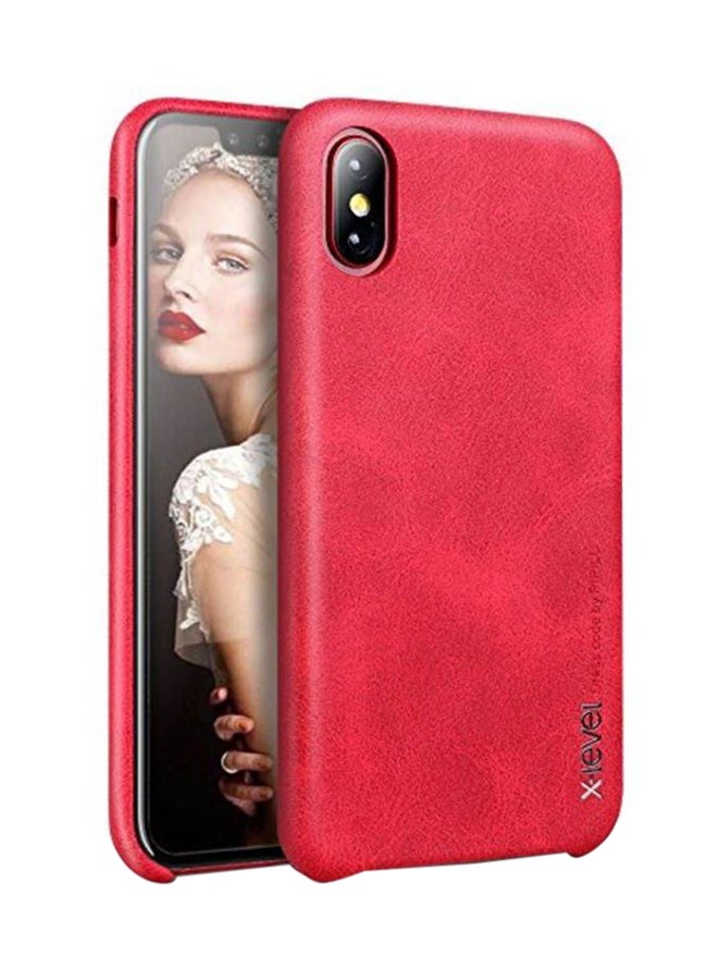 إكس ليفيل غطاء حماية من سلسلة فينتيج لهاتف أبل آيفون X أحمر