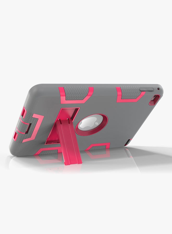 ترامكس غطاء حماية واقٍ لجهاز آي باد ميني 4 من أبل رمادي/أحمر وردي - Image 3