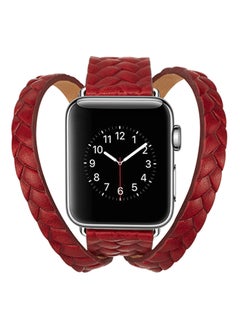 TraMx Replacement Band For Apple Watch Series 1/2/3 42 mm Maroon  - Image 3
