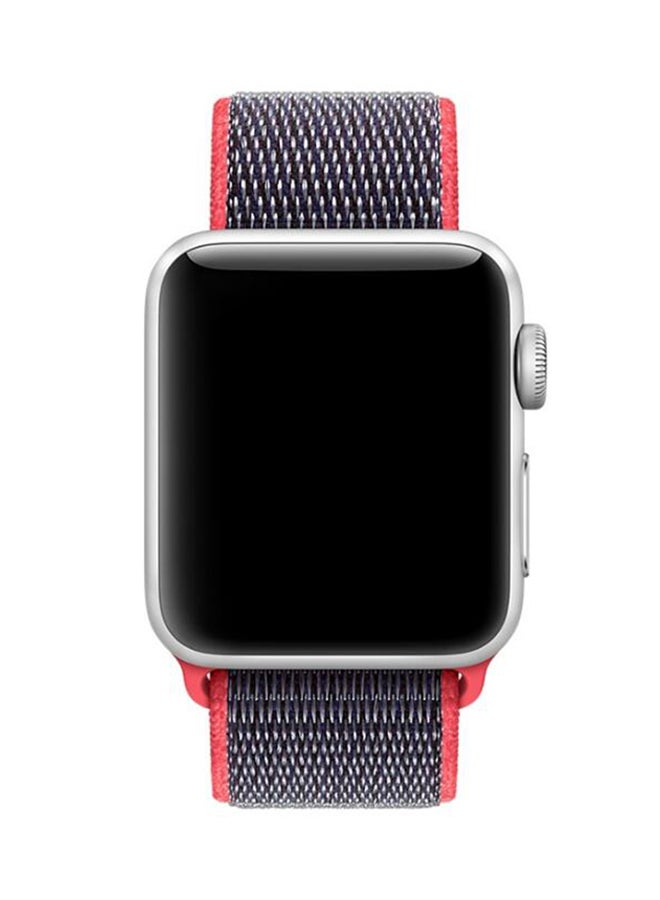 TraMx - Replacement Band For Apple Watch Series 1/2/3 42mm Blue/Red - Image 1