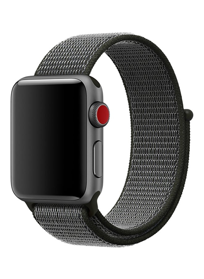 TraMx - Replacement Band For Apple Watch Series 1/2/3/4/5 38mm Grey/Black - Image 1