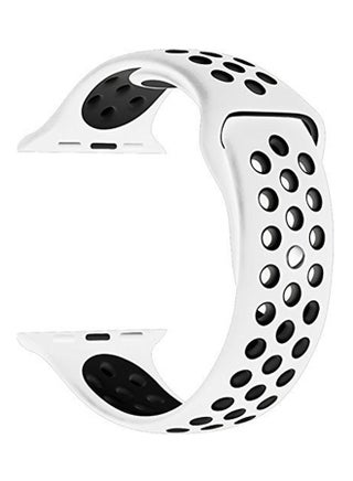 Replacement Band For Apple Watch Series 1/2/3 38mm White/Black - v1528789266/N15067372A_1