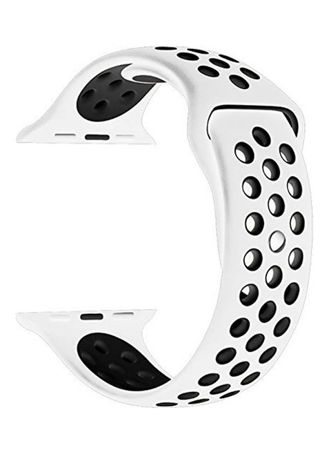 Replacement Band For Apple Watch Series 1/2/3 38mm White/Black