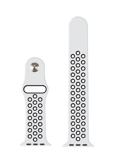 TraMx Replacement Band For Apple Watch Series 1/2/3 38mm White/Black  - Image 4
