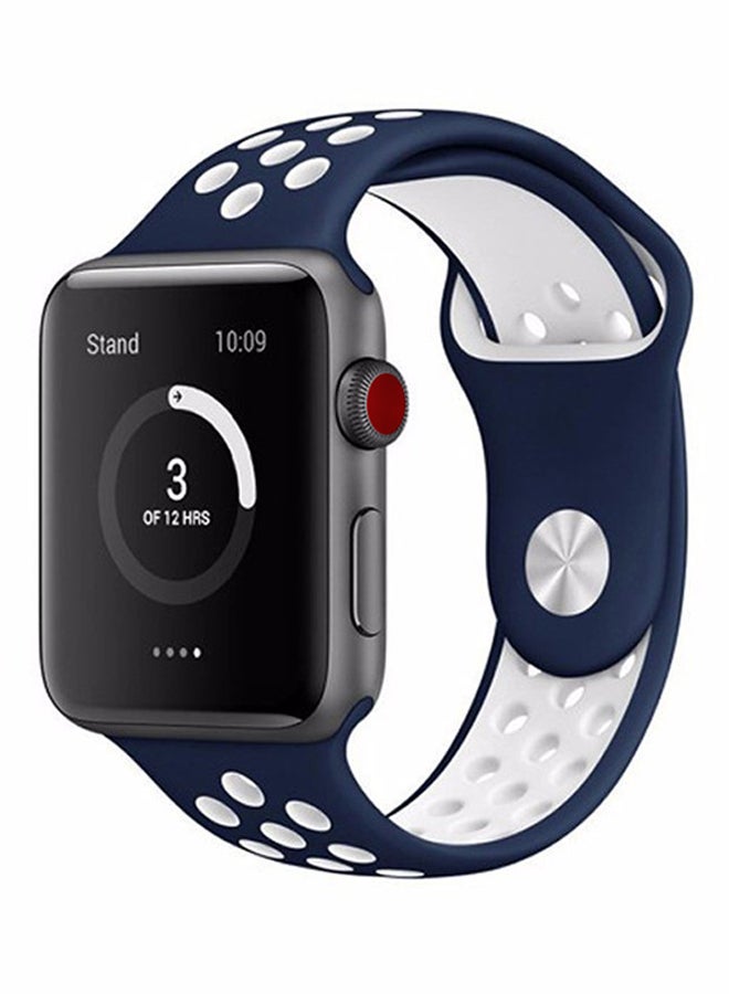 TraMx Replacement Band For Apple Watch Series 1/2/3 38mm Blue/White - Image 3