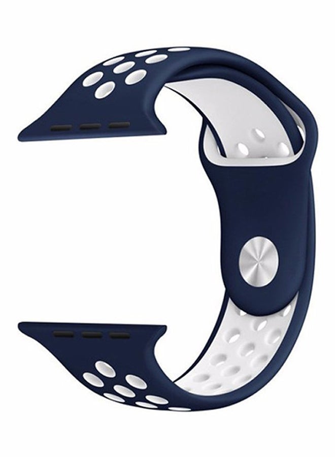 TraMx Replacement Band For Apple Watch Series 1/2/3 38mm Blue/White - Image 4
