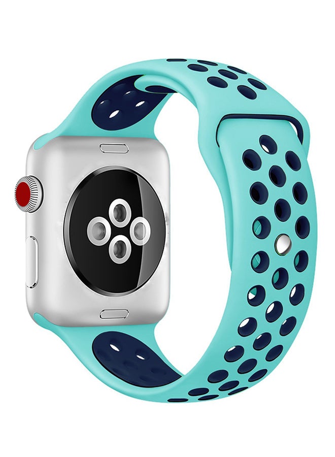 TraMx - Replacement Band For Apple Watch Series 1/2/3 42mm Green/Blue - Image 1