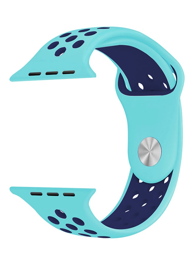 TraMx - Replacement Band For Apple Watch Series 1/2/3 42mm Green/Blue - Image 1