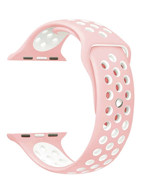 Replacement Band For Apple Watch Series 1/2/3 38mm Pink/White