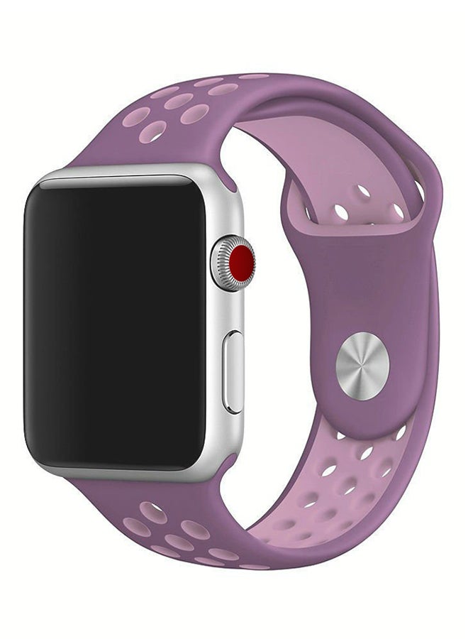 TraMx - Replacement Band For Apple Watch Series 1/2/3 38mm Purple/Pink - Image 1