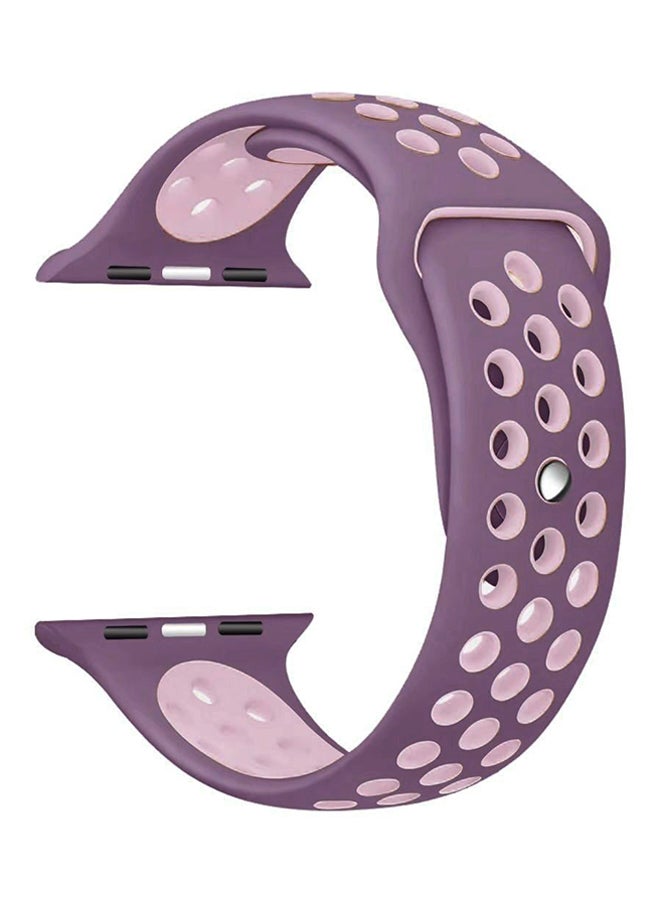 TraMx - Replacement Band For Apple Watch Series 1/2/3 38mm Purple/Pink - Image 1