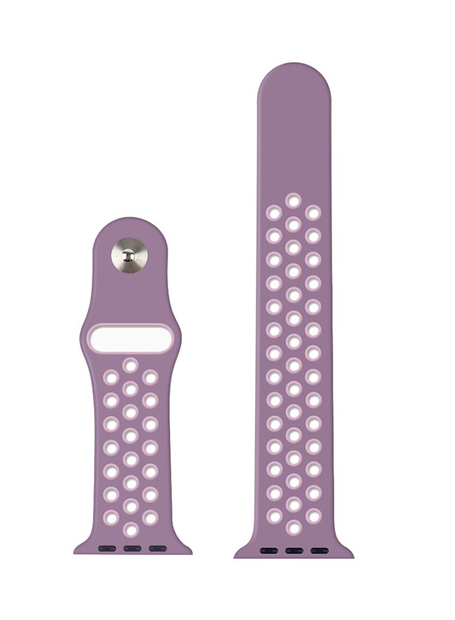 TraMx - Replacement Band For Apple Watch Series 1/2/3 38mm Purple/Pink - Image 1