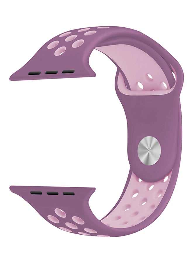 TraMx - Replacement Band For Apple Watch Series 1/2/3 38mm Purple/Pink - Image 1