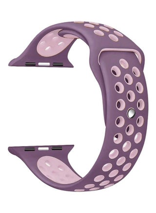 Silicone Replacement Band For Apple Watch Series 1/2/3 42mm Purple/Pink - v1528789291/N15067395A_1