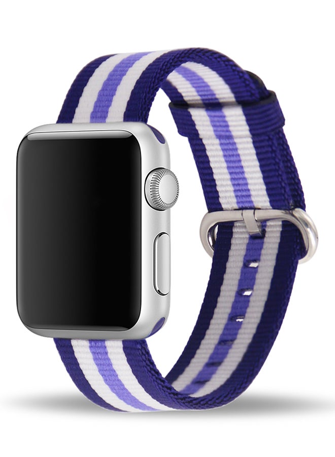 TraMx Replacement Band For Apple Watch Series 1/2/3 42mm Blue/White - Image 4