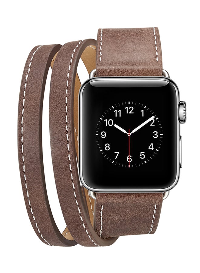 ترامكس سوار بديل لساعة أبل سلسلة 1/2/3 38 مم بني - Image 3