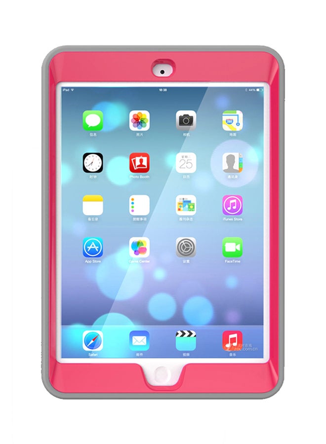 ترامكس غطاء حماية واقٍ لجهاز آي باد ميني 4 من أبل رمادي/أحمر وردي - Image 2