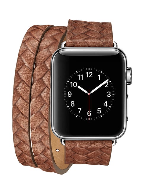 Replacement Leather Band For Apple Watch Series 1/2/3 42mm Brown