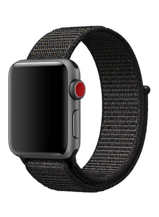Nylon Replacement Band For Apple Watch Series 1/2/3 38mm Black - v1528789490/N15067282A_1