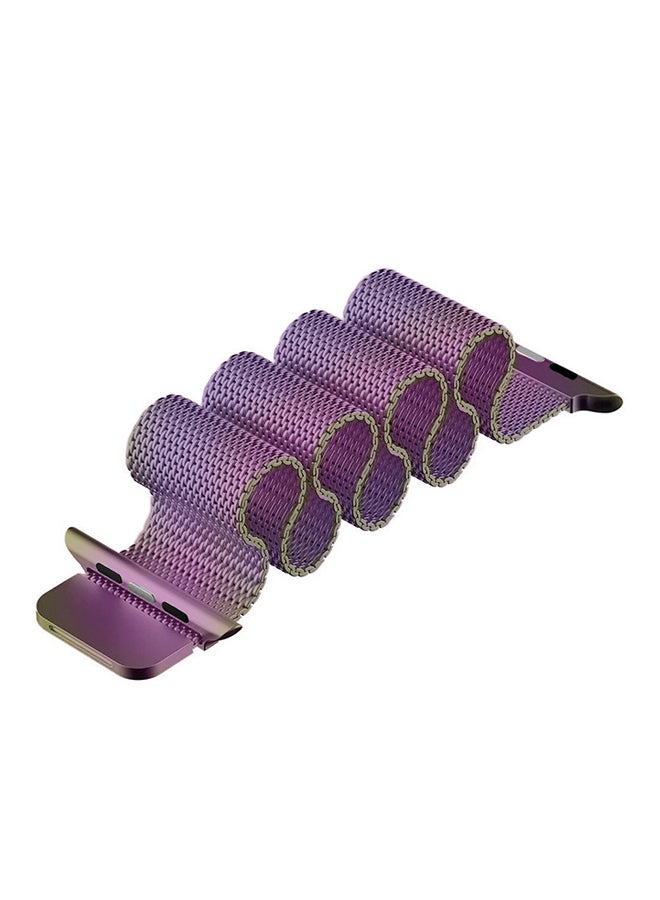 TraMx - Replacement Band For Apple Watch Series 1/2/3 38mm Purple/Green - Image 1