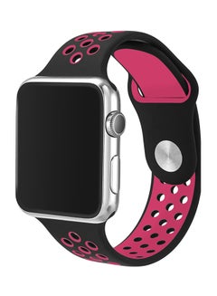 TraMx Replacement Band For Apple Watch Series 1/2/3 42mm Black/Pink  - Image 2