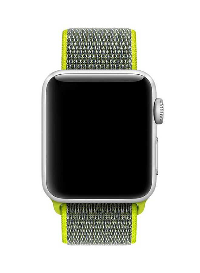 TraMx - Replacement Band For Apple Watch Series 1/2/3 42mm Grey/Green - Image 1