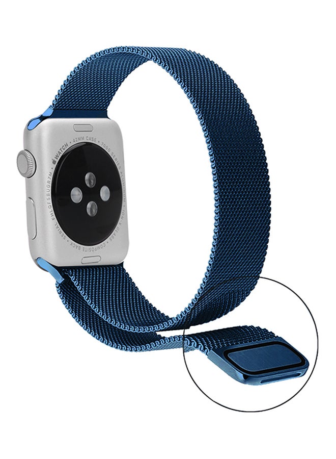 TraMx - Magnetic Loop Replacement Band For Apple Watch Series 1/2/3 38mm Blue - Image 1