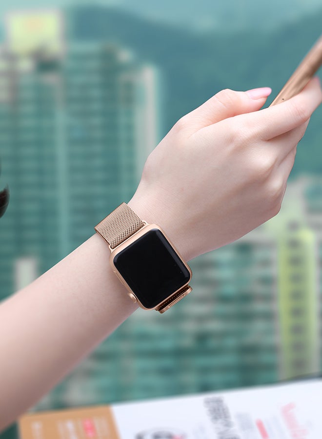 TraMx - Replacement Band For Apple Watch Series 1/2/3 38mm Rose Gold - Image 1