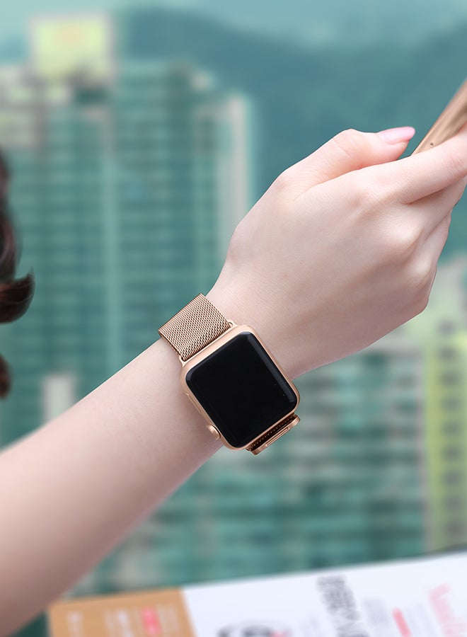 TraMx - Replacement Band For Apple Watch Series 1/2/3 42mm Rose Gold - Image 1