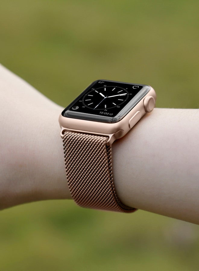 TraMx - Replacement Band For Apple Watch Series 1/2/3 38mm Rose Gold - Image 1