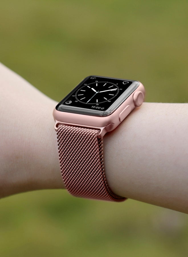 TraMx - Replacement Band For Apple Watch Series 1/2/3 38mm Rose Gold - Image 1