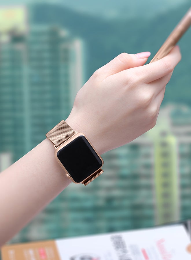 TraMx - Replacement Band For Apple Watch Series 1/2/3 38mm Rose Gold - Image 1