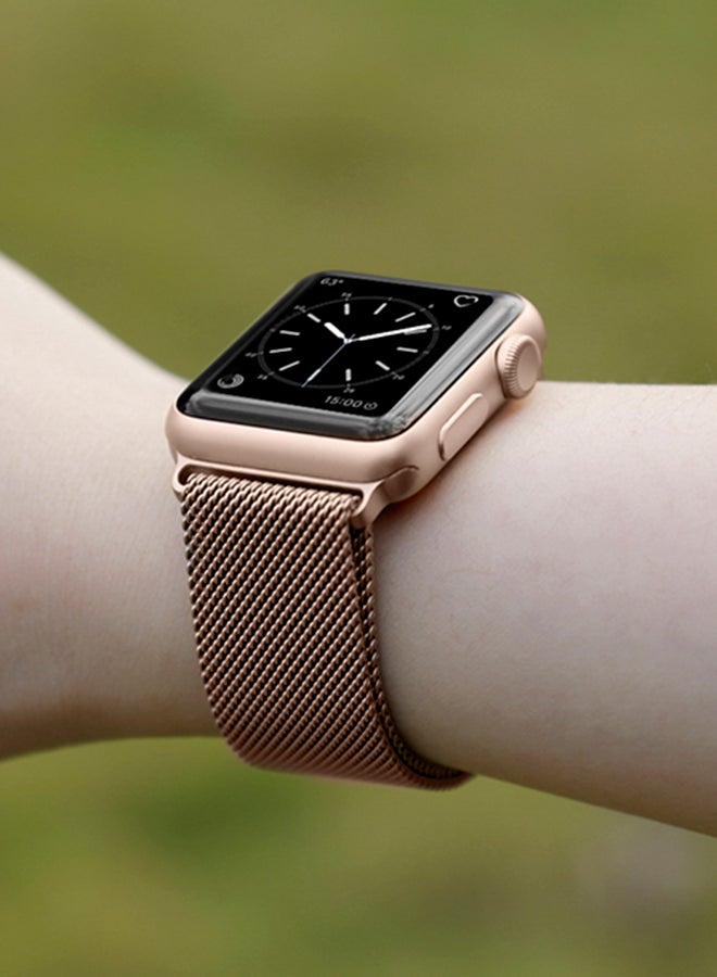TraMx - Replacement Band For Apple Watch Series 1/2/3 42mm Rose Gold - Image 1