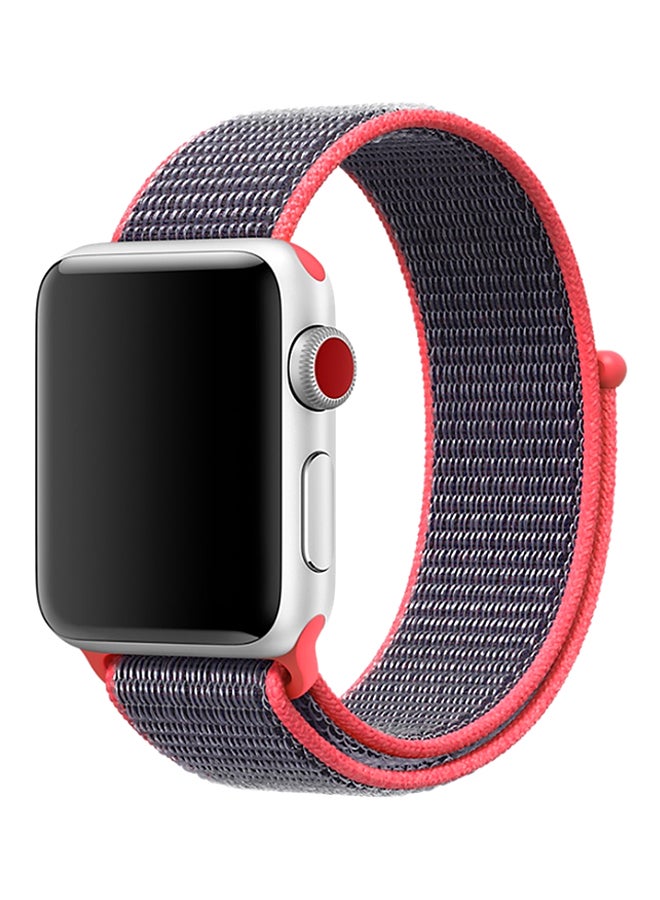 Replacement Nylon Band For Apple Watch Series 1/2/3 38mm Blue/Red - v1528789947/N15067286A_1