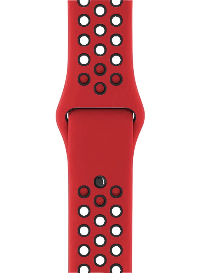 TraMx - Replacement Band For Apple Watch Series 1/2/3 42mm Red/Black - Image 1