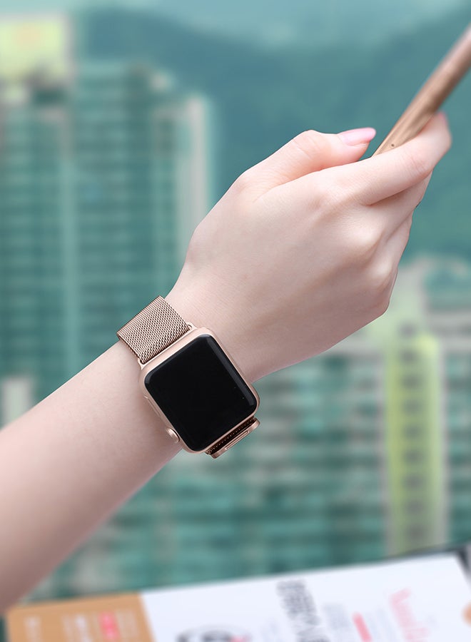 TraMx - Replacement Band For Apple Watch Series 1/2/3 38mm Rose Gold - Image 1