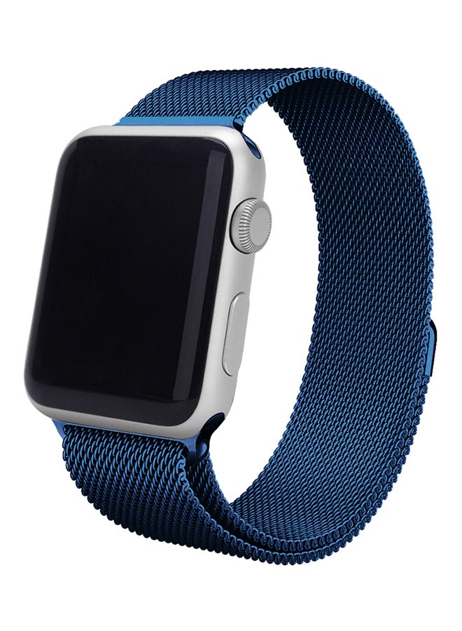 TraMx - Magnetic Loop Replacement Band For Apple Watch Series 1/2/3 38mm Blue - Image 1