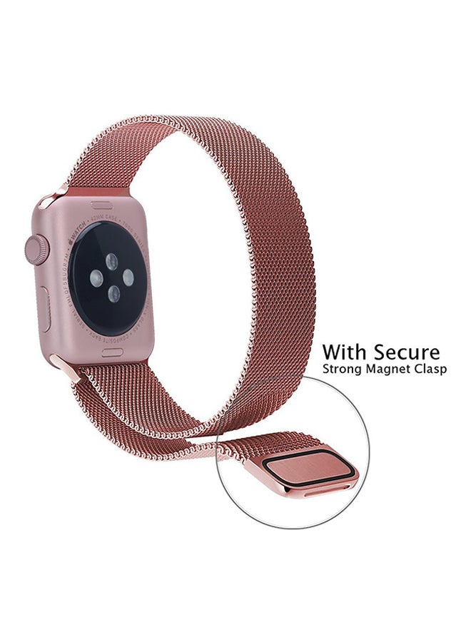 TraMx - Replacement Band For Apple Watch Series 1/2/3 38mm Rose Gold - Image 1