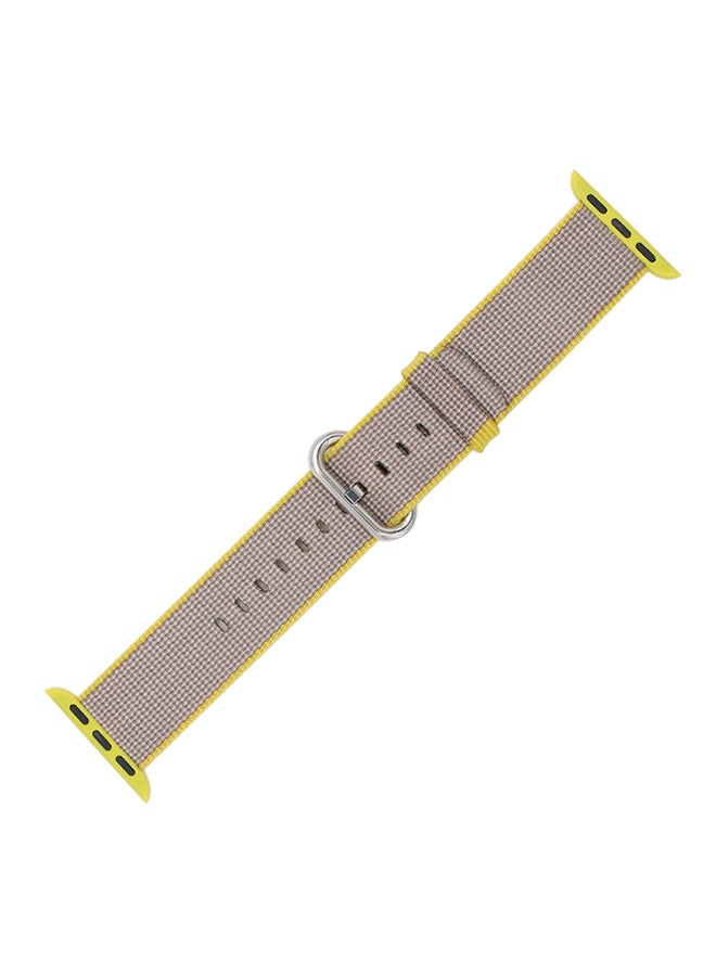 TraMx Replacement Band For Apple Watch Series 1/2/3 38mm Yellow/Grey  - Image 1