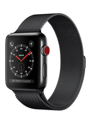 Stainless Steel Replacement Band For Apple Watch Series 1/2/3 - 42mm Black - v1528789990/N15067475A_1