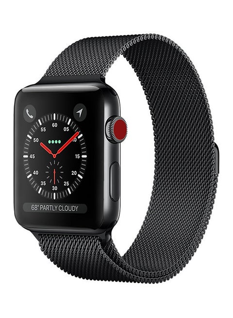 Stainless Steel Replacement Band For Apple Watch Series 1/2/3 - 42mm Black