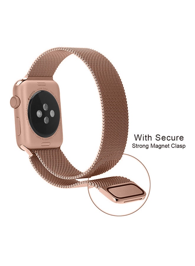 TraMx - Replacement Band For Apple Watch Series 1/2/3 38mm Rose Gold - Image 1
