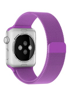 TraMx Replacement Stainless Steel Band For Apple Watch Series 1/2/3 42mm Purple  - Image 1