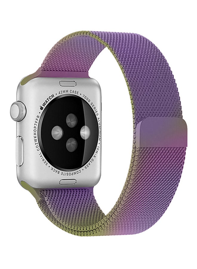TraMx - Replacement Band For Apple Watch Series 1/2/3 38mm Purple/Green - Image 1