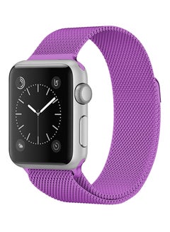 TraMx Replacement Stainless Steel Band For Apple Watch Series 1/2/3 42mm Purple  - Image 2