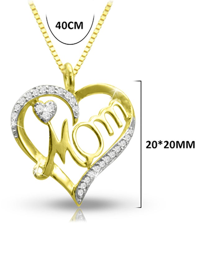Vera Perla - 18 Karat Gold Mom Heart With Small Heart Pendant Necklace - Image 1